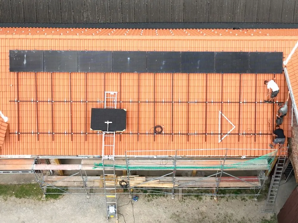 PV-Anlage 28 kWp – Bauernhaus, Seitenansicht